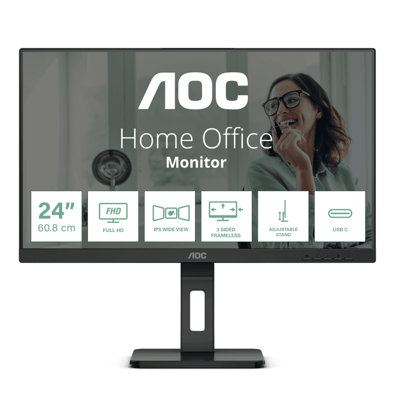 Monitor Consumer AOC 24P3CV, 23.8", 1920 x 1080 pixeli, Black, 3 ani Garantie