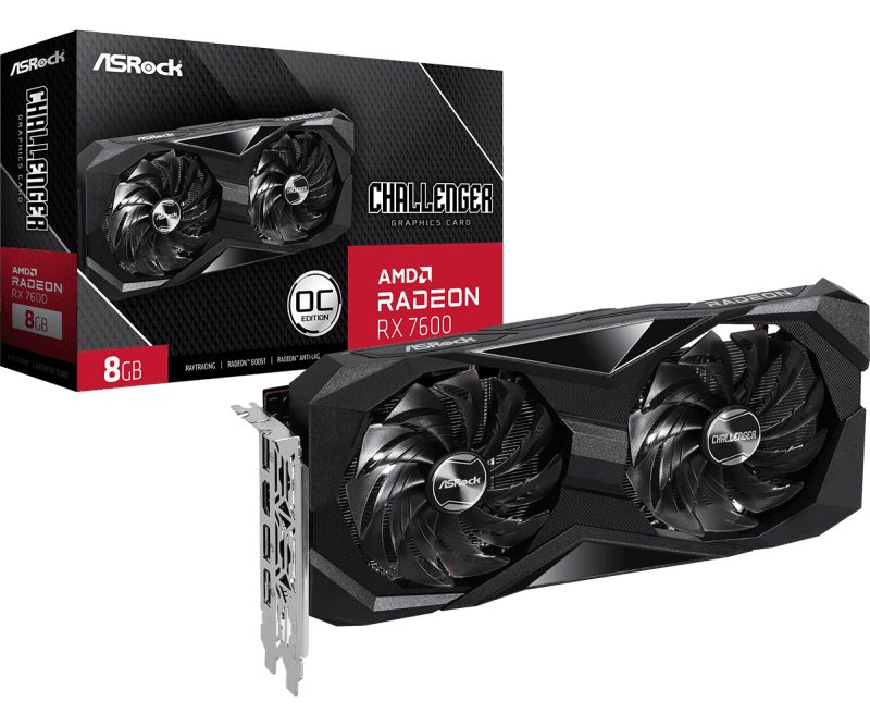 Placa video ASRock Radeon RX 7600, 8GB GDDR6, PCI Express 4.0, 128-bit