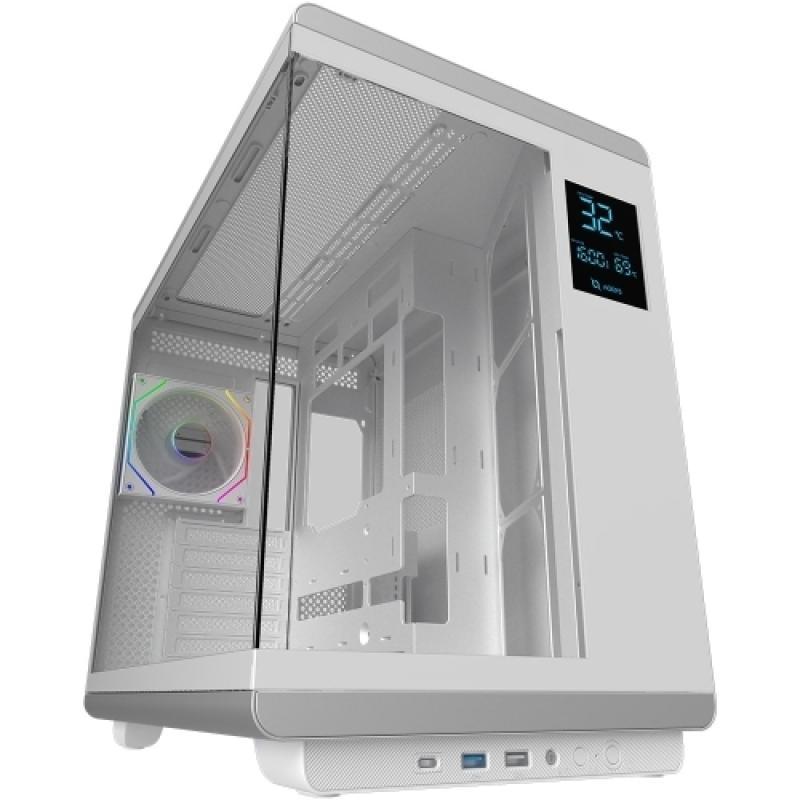 Carcasa AQIRYS Electra Draco, RGB, Mid Tower, White