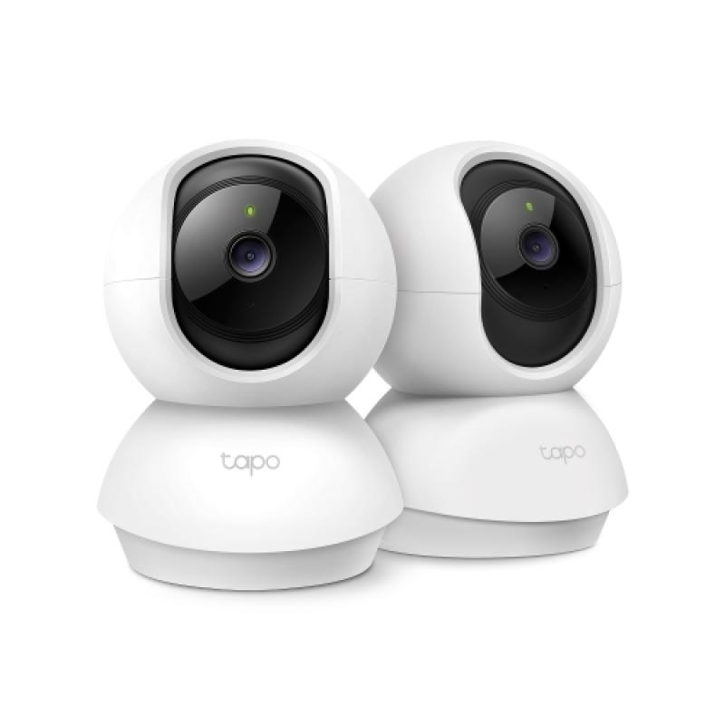 Pan/Tilt Home Security Wi-Fi Camera, 2-Pack SPEC: 2K (2304x1296), 2.4 GHz, Horizontal 360º FEATURE: Pan/Tilt