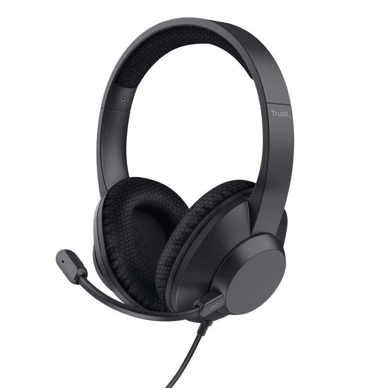 Casti Head-band Trust Ayda Max, Wired, Negru