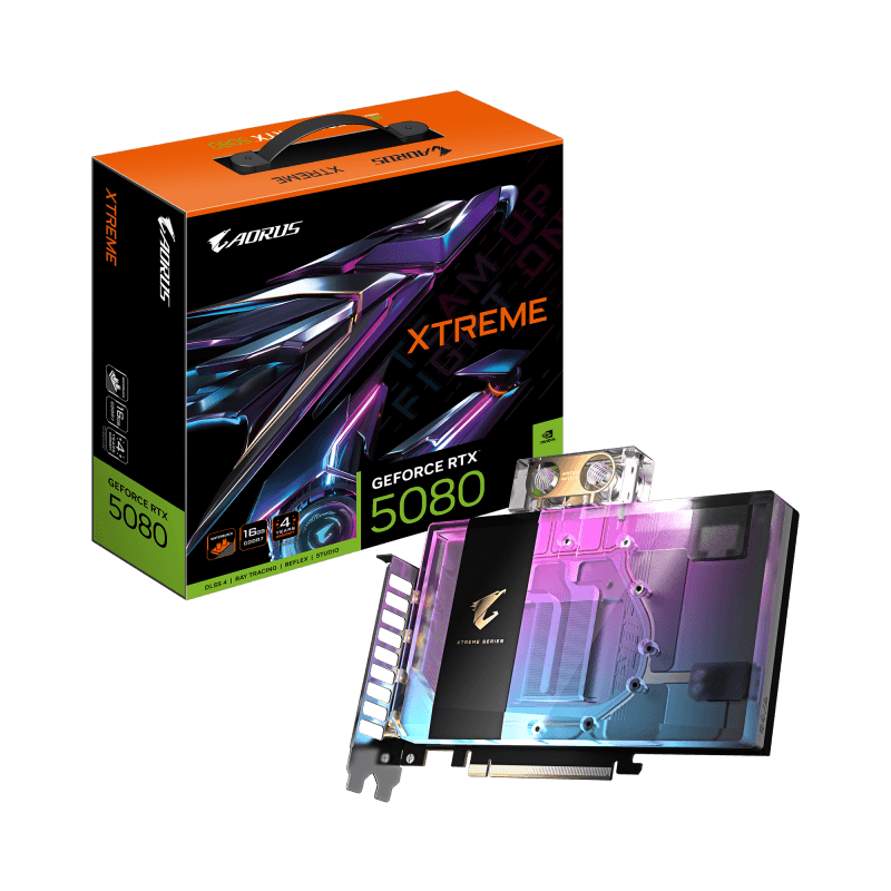 Placa video Gigabyte AORUS GeForce RTX 5080 XTREME WATERFORCE WB, 16GB GDDR7, PCI Express 5.0, 256bit