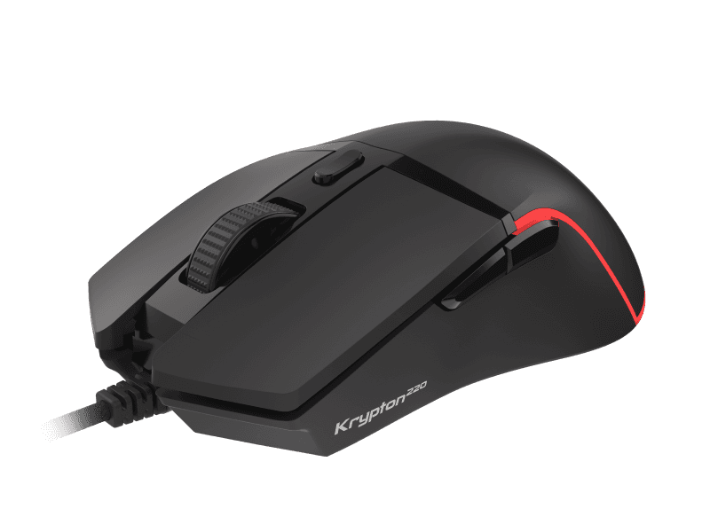 Mouse Gaming GENESIS Krypton 220, 6400 dpi, negru