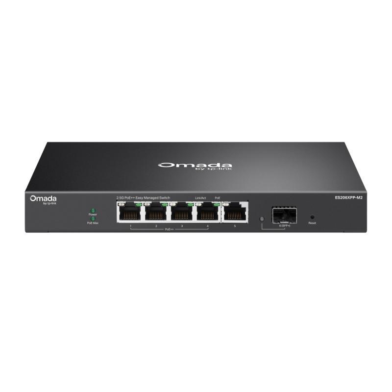 Omada 5-Port 2.5GBASE-T and 1-Port 10GE SFP+ Easy Managed Switch with 4- Port PoE++ PORT: 4× 2.5G PoE++ Ports