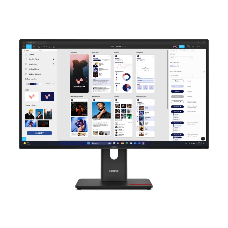 Monitor Consumer Lenovo ThinkVision T32UD-40, 31.5", 3840 x 2160 pixeli, Black, 2 ani Garantie