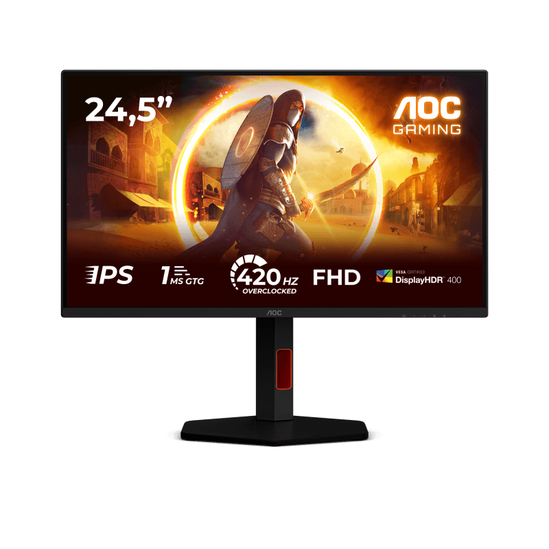 Monitor Gaming AOC 25G4KUR, 24.5", 1920x1080 pixeli, Black, Red