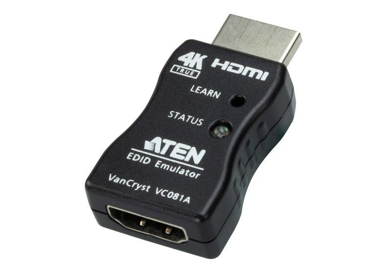 Emulator 4K HDMI EDID Aten VC081A-AT. Rezoluție video maximă: 3840 x 2160 Pixel. Culoarea produsului: Negru