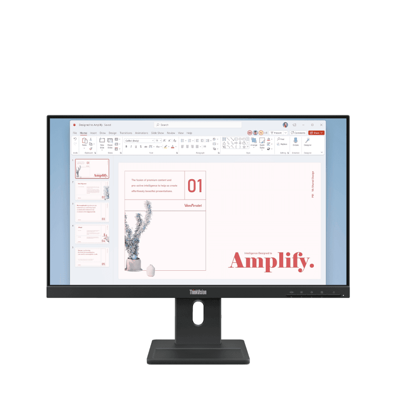 Monitor Consumer Lenovo ThinkVision E24-40, 23.8", 1920 x 1080 pixeli, Black, 3 ani Garantie