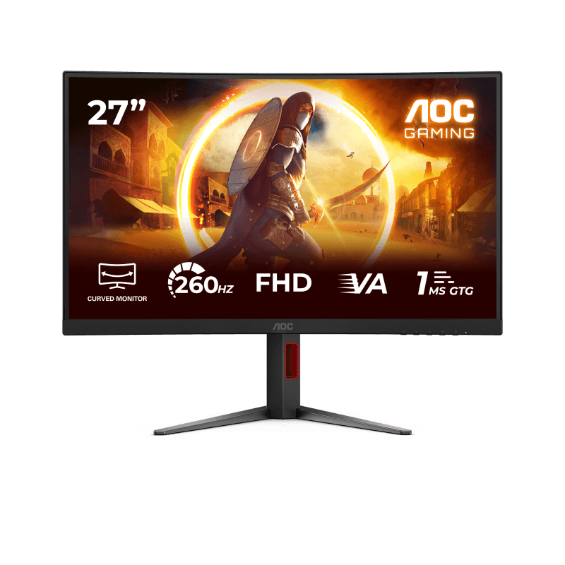 Monitor Gaming AOC C27G4Z2, 27", 1920 x 1080 pixeli, Black, Red, 3 ani Garantie