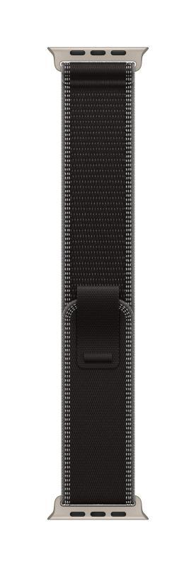 Curea pentru Apple Watch 49mm Black/Charcoal Trail Loop - M/L - Natural TitaniumFinish