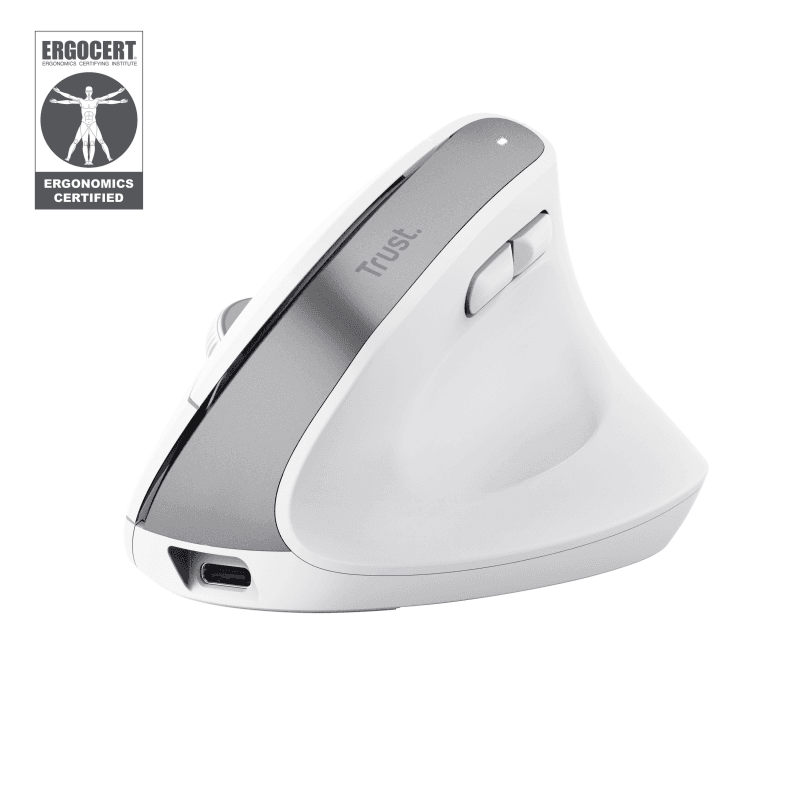 Mouse Wireless TRUST Bayo+, 2400 DPI, Alb
