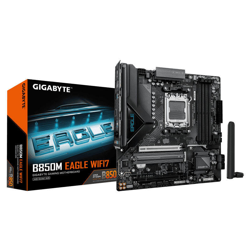 Placa de baza Gigabyte B850M EAGLE WIFI7, Socket AM5, DDR5, Micro-ATX