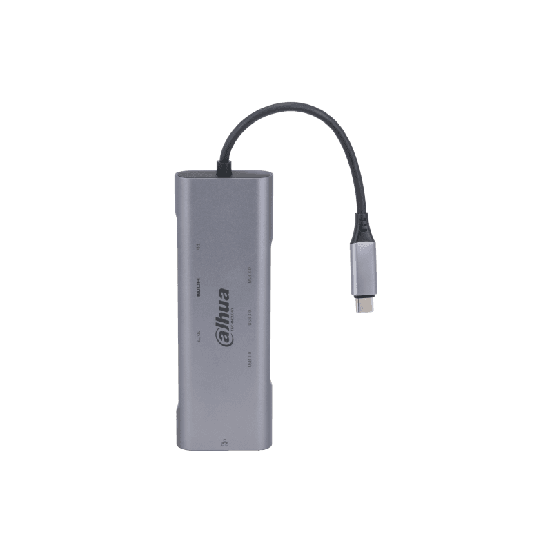 Hub USB DAHUA 8 in 1 USB 3.1 Type-C to USB 3.0 + HDMI + RJ45 + SD/TF + PD Docking Station, USB-C, 8 porturi, HDMI