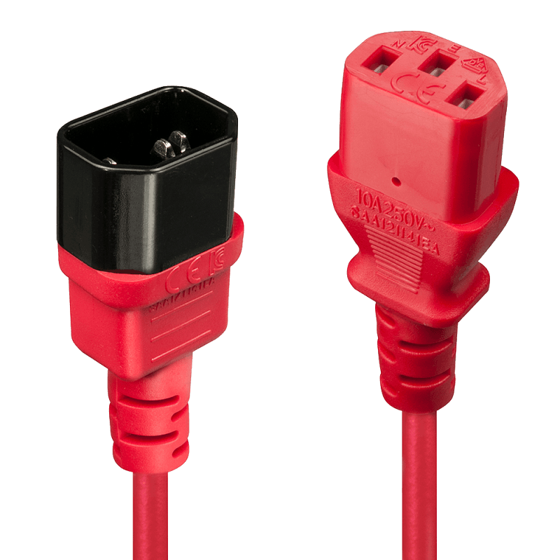 Cablu Lindy C14 to C13, lungime 0.5m, material cablu H05-VVF 3G 0.75mm, 3 fire, Connector A: IEC C14