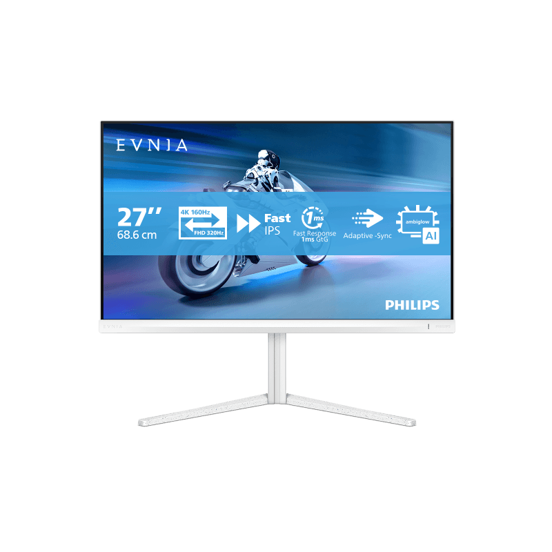 Monitor Gaming Philips Evnia 5000, 27", 3840 x 2160 pixeli, White, 2 ani Garantie