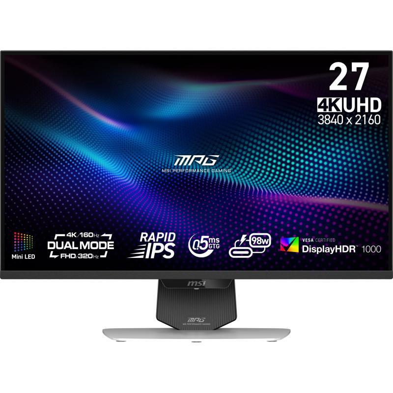 Monitor Consumer MSI MPG 274URDFW E16M, 27", 3840 x 2160 pixeli, Black, White, 2 ani Garantie
