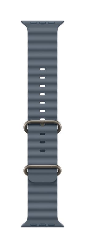 Curea pentru Apple Watch 49mm Anchor Blue Ocean Band - Natural Titanium Finish