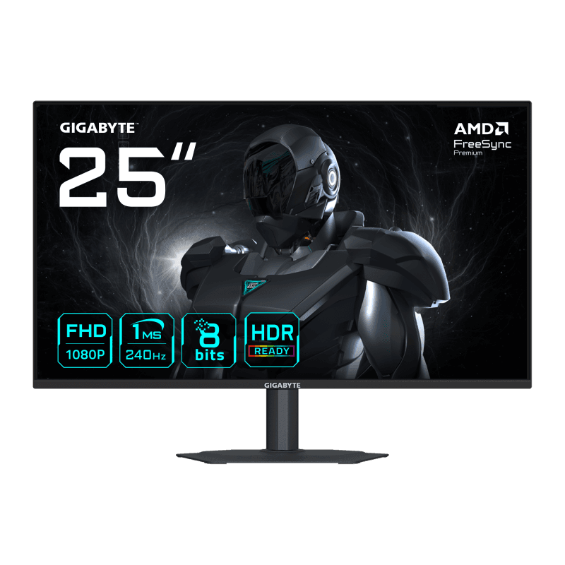 Monitor Consumer GIGABYTE G25F2A, 24.5", 1920 x 1080 pixeli, Black, 2 ani Garantie