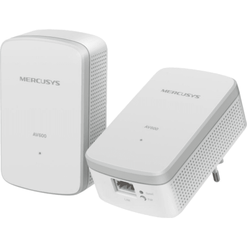 AV600 Passthrough Powerline Starter Kit KIT: 2× MP300P SPEED: 600 Mbps Powerline SPEC: 1× 10/100Mbps Port, Wall Plugged