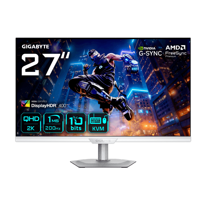 Monitor Consumer GIGABYTE M27Q2 QD ICE, 27", 2560 x 1440 pixeli, White, 2 ani Garantie