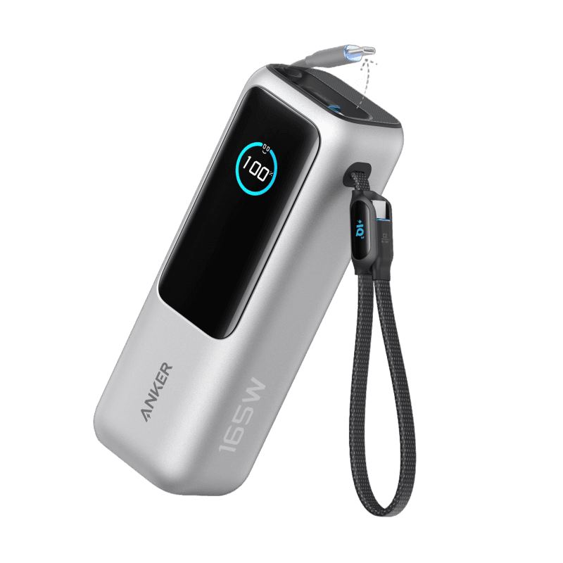 Baterie externa Anker , putere totala 25000 mAh, porturi iesire USB 2.0 x 1, USB-C x 1, argintiu