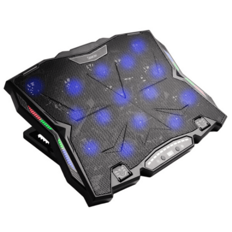 STAND SPACER notebook 17" Gaming, sita metal, 15x6cm LED fans,6 trepte turatie Max 2200RPM
