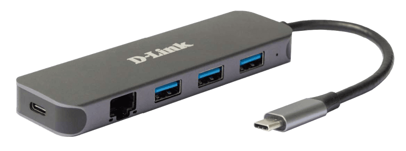 Docking station D-Link DUB-2334, USB Type-C, 60W, Gri, 2 ani Garantie