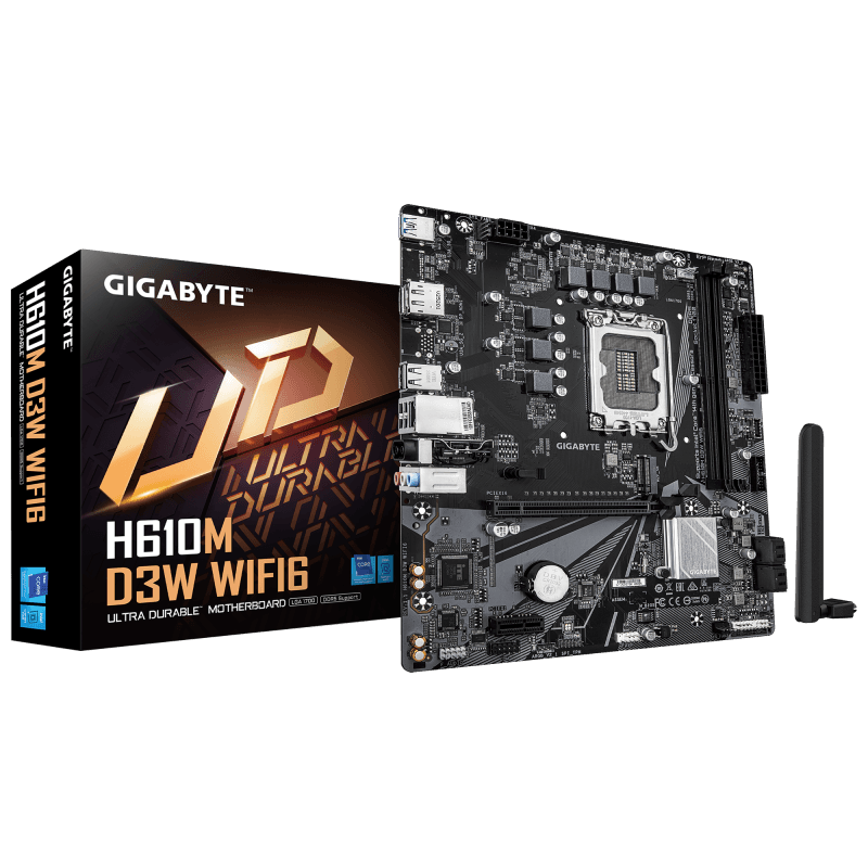 Placa de baza Gigabyte H610M D3W WIFI6, Socket 1700, DDR5, Micro-ATX