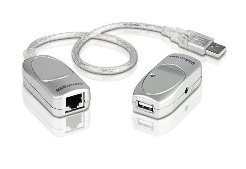 Extender USB Cat.5 ATEN UCE60-AT. Tipul: Transmițător și receptor, Tehnologia de conectare: Prin cablu