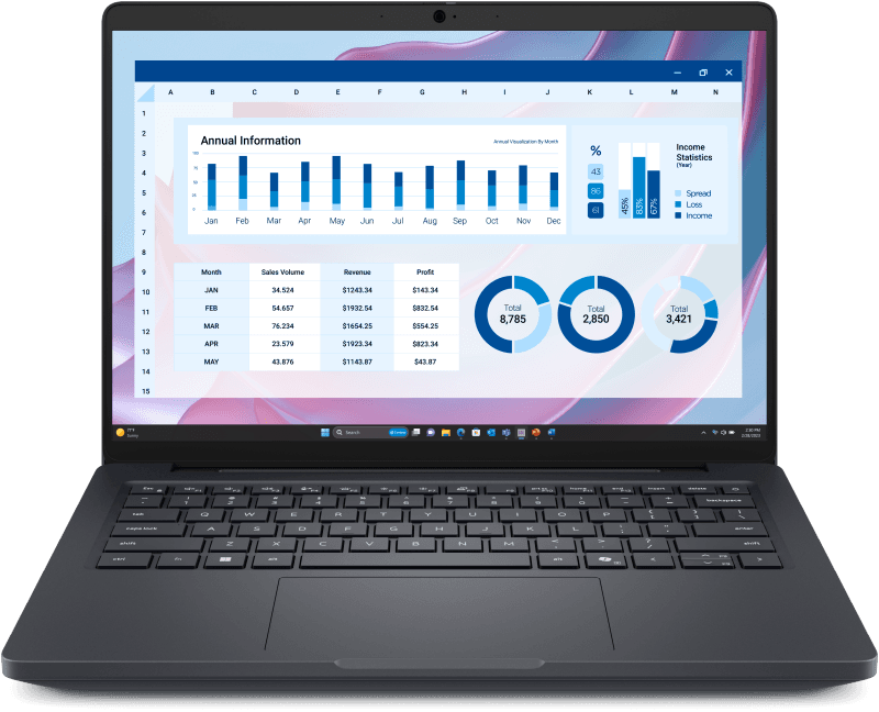 Laptop Workstation DELL Pro Max 14 MC14255, cu procesor Ryzen AI 5 340, 14'' WVA, 16 GB LPDDR5x, 256 GB