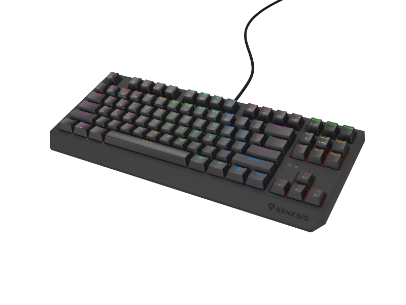 Tastatura Mecanica Gaming Genesis Thor 230 TKL Lite, RGB, USB, negru