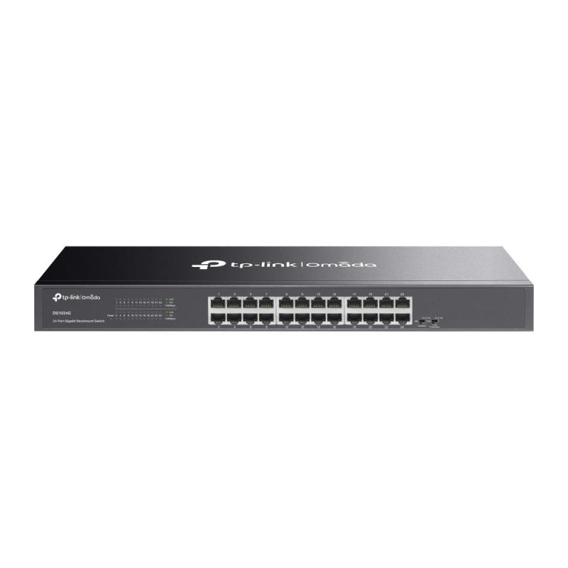 Omada 24-Port Gigabit Switch PORT: 24× Gigabit RJ45 Ports SPEC: 1U 19-inch Rack-mountable Steel Case FEATURE: Plug and