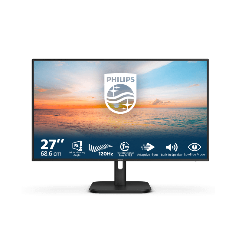 Monitor Consumer Philips 27E1N1200A/00, 27", 1920 x 1080 pixeli, Black, 3 ani Garantie