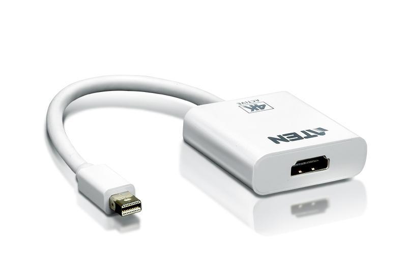 Adaptor Aten VC981-AT. Conector 1: Mini DisplayPort, Conector 2: HDMI, Conector 1 gen: Tată. Greutate: 75 g