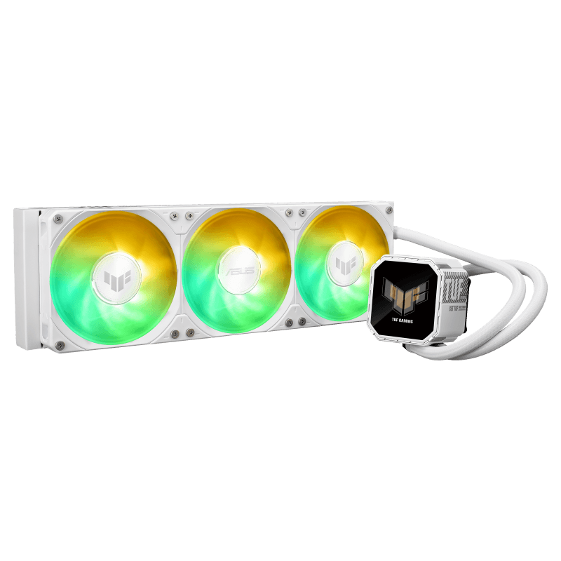 Cooler Procesor ASUS TUF Gaming LC III 360 ARGB LCD White Edition, Lichid, 12 cm, 3 ventilatoare, aRGB