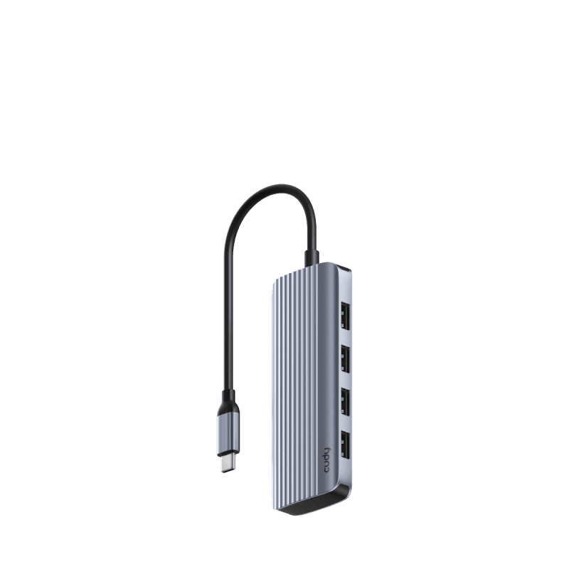 Hub USB CUDY UH500 USB-C, 6 porturi, HDMI, Argintiu