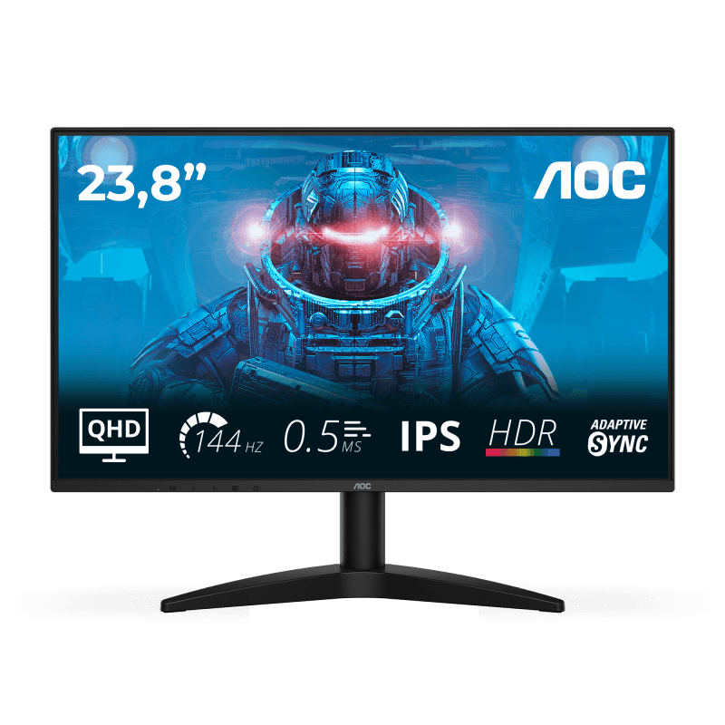 Monitor Gaming AOC Q24B36X, 23.8", 2560 x 1440 pixeli, Black, 3 ani Garantie