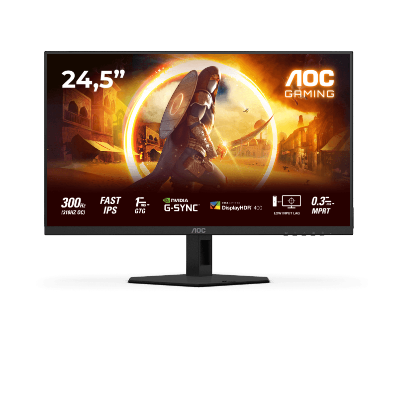 Monitor Gaming AOC 25G4SRE, 24.5", 1920 x 1080 pixeli, Black, Red, 3 ani Garantie