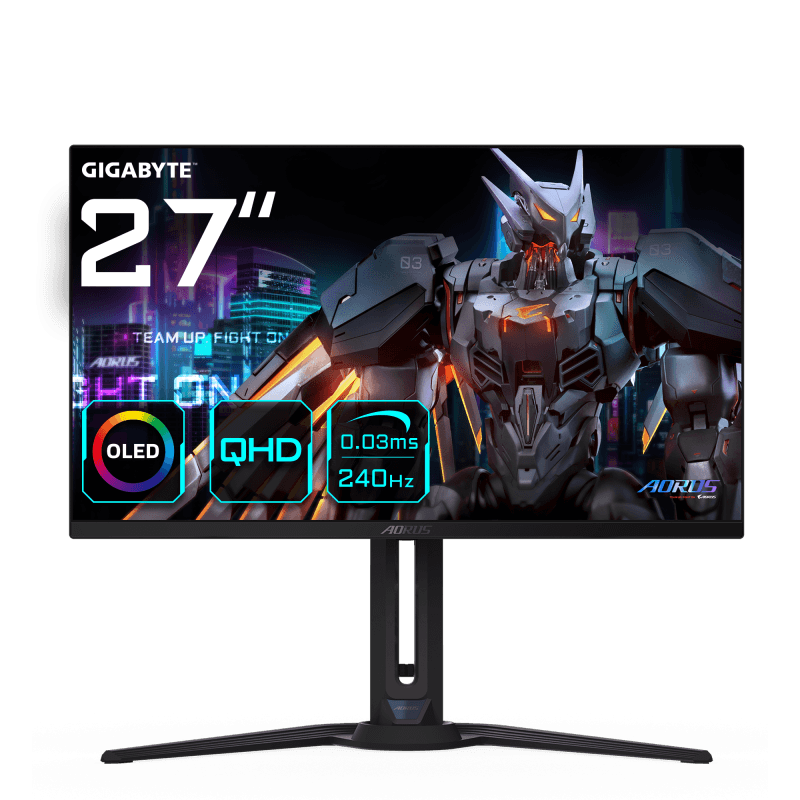 Monitor Commercial GIGABYTE AORUS FO27Q2, 27", 2560 x 1440 pixeli, Black, 3 ani Garantie