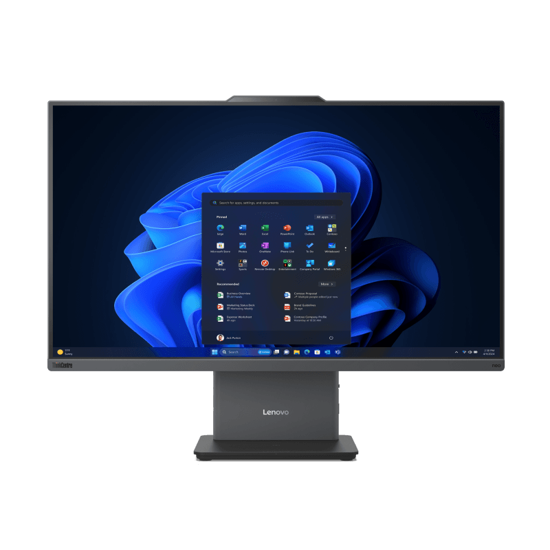 All-in-One Business Lenovo ThinkCentre neo 50a 27 Gen 6 LNL cu procesor Intel Core Ultra 7 256V pana la 4.8 GHz