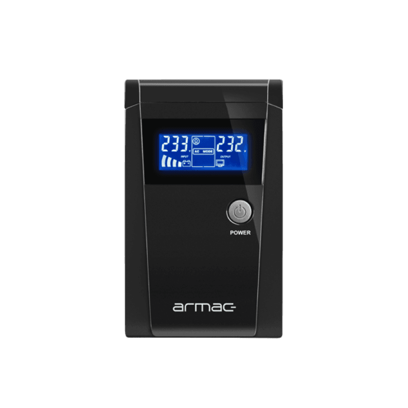UPS ARMAC OFFICE O/650F/LCD LINE-INTERACTIVE 650VA 2X SCHUKO OUTLETS USB-B LCD METAL CASE