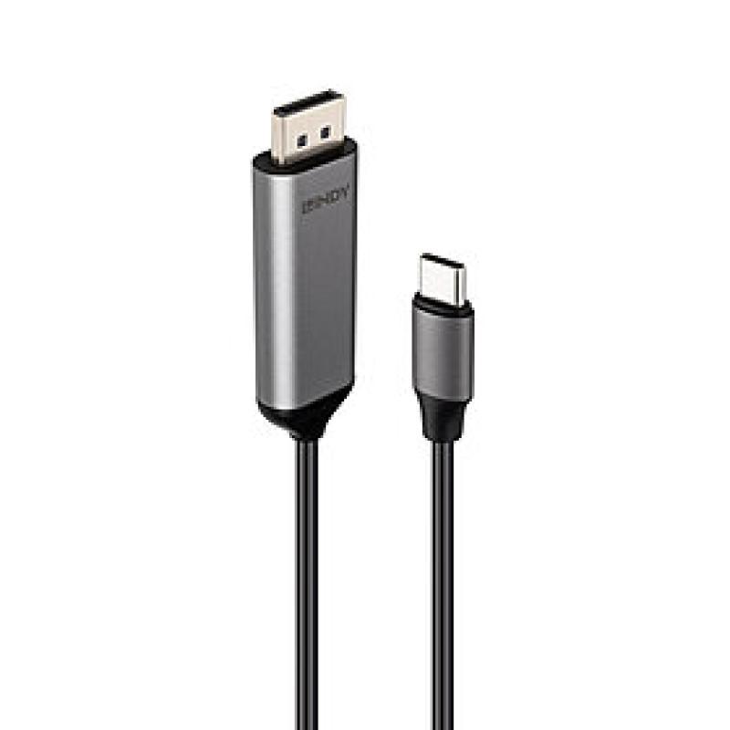 Cablu Lindy Bi-Directional USB C la DisplayPort, lungime 2m, Supported Bandwidth: 32.4Gbps