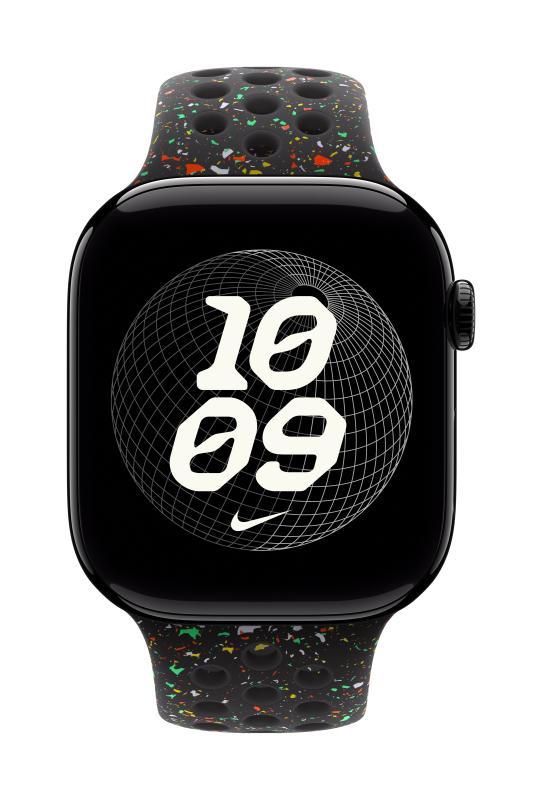 Curea pentru Apple Watch 46mm Midnight Black Nike Sport Band - M/L