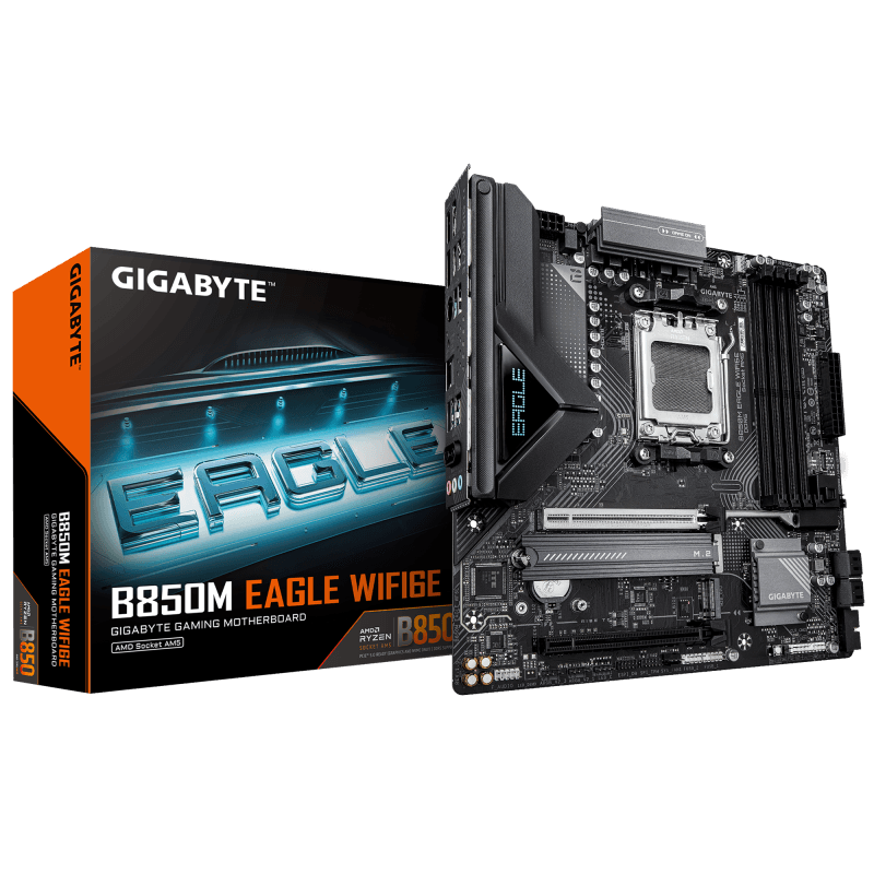 Placa de baza Gigabyte B850M EAGLE WIFI6E, Socket AM5, DDR5, Micro-ATX