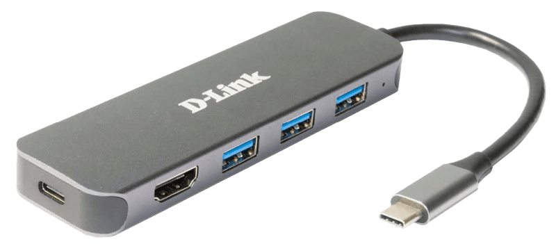 Docking station D-LINK DUB-2333, USB Type-C, 60W, Gri, 2 ani Garantie