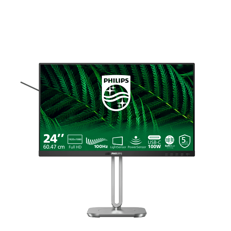Monitor Gaming Philips 24B2G5301/00, 24", 1920 x 1080 pixeli, Black, 3 ani Garantie