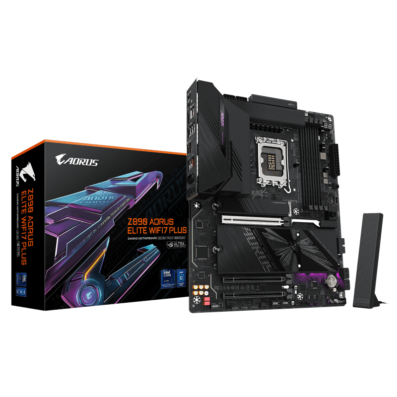 Placa de baza Gigabyte Z890 AORUS ELITE WIFI7 PLUS, Socket 1851, DDR5, ATX