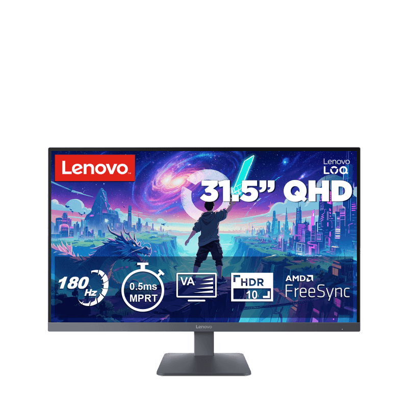Monitor Gaming Lenovo LOQ 32Q-10, 31.5", 2560 x 1440 pixeli, Grey, 3 ani Garantie