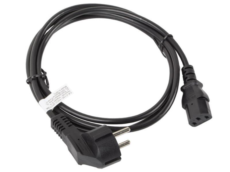 CEE 7/7->IEC 320 C13 POWER CORD 1.8M BLACK LANBERG
