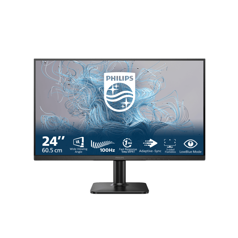 Monitor Consumer Philips 24E2N1100LB/00, 24", 1920 x 1080 pixeli, Black, 3 ani Garantie